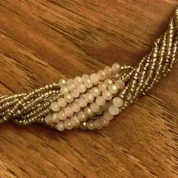 Vintage pearl and rose quartz hand crafted strand necklace - Picture 3 of 7